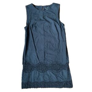 Ann Taylor ✧ Black Cotton Embroidered Sun Dress 10